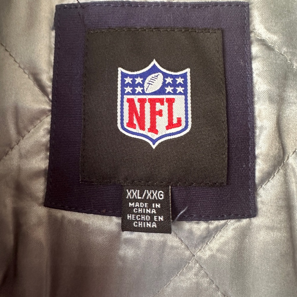 NFL Dallas Cowboys Navy & White Letterman Jacket - Picture 5 of 5
